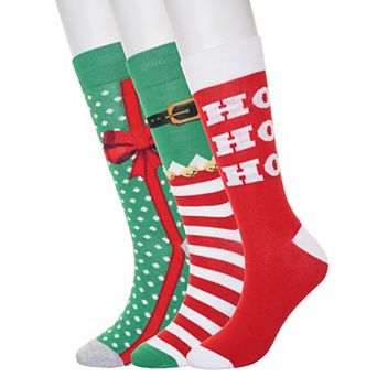 Men's 3-Pack Holiday Novelty Crew Socks