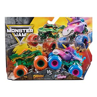 Monster Jam Dragon Vs. Sparkle Smash Die-Cast Monster Trucks 2 pc Set