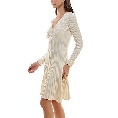 Women's Taylor Ribbed V-Neck Sweater Dress