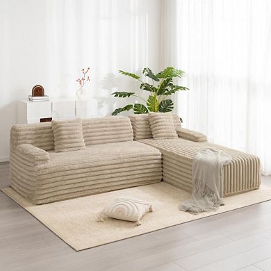 Merax 110" Cloud Sectional Sofa Upholstered Couch