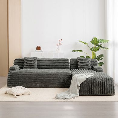 Merax 110" Cloud Sectional Sofa Upholstered Couch