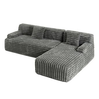 Merax 110" Cloud Sectional Sofa Upholstered Couch