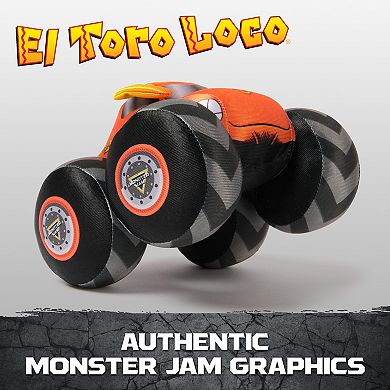 Monster Jam El Toro Loco Plush Toy with Sound, Shark Monster Truck
