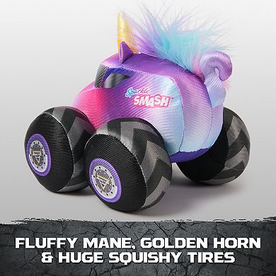 Monster Jam Sparkle Smash 7-in. Plush Monster Truck Toy with Sound