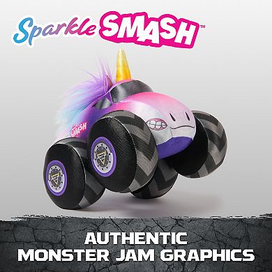 Monster Jam Sparkle Smash 7-in. Plush Monster Truck Toy with Sound