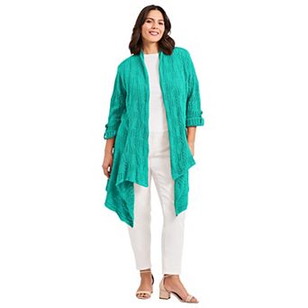 Avenue Women's Plus Size Pointelle Sweater Cardigan