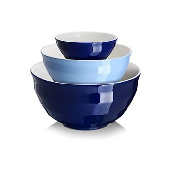 Ceramic Mixing Bowls, Size 5.3/7.5/9.2″ Large Serving Bowl Set