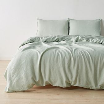 Verlee Washed European Linen Duvet Cover Set with Shams