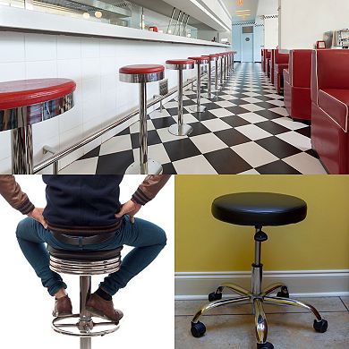 Round Bar Stool Covers, 2 Pack Round Seat Cover Dia.11-14", High Stretchy Circle Stool Cover