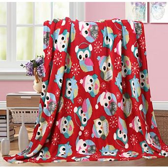 Let It Snow Collection Holiday Microfleece Throw Blanket (50" x 60")