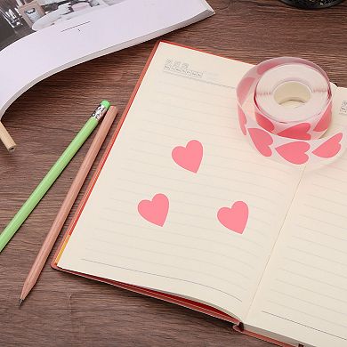 500pcs Heart Stickers 1 Inch Self-Adhesive Stickers Coding Label for DIY Crafts, Classroom Marking