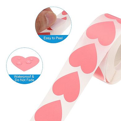 500pcs Heart Stickers 1 Inch Self-Adhesive Stickers Coding Label for DIY Crafts, Classroom Marking