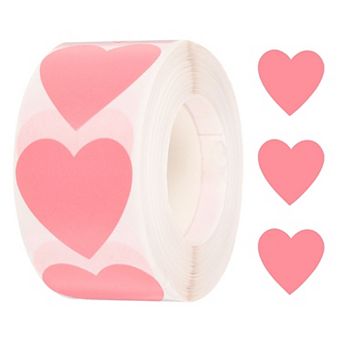 500 pc Heart Stickers 1 Inch Self-Adhesive Stickers Coding Label for DIY Crafts, Classroom Marking