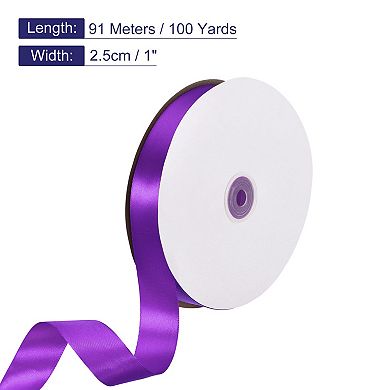 Satin Ribbon, 1 Inch x 100 Yards Single Face Satin Ribbon