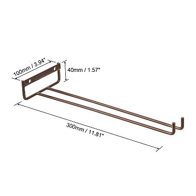 4Pcs Wine Glass Rack, Iron Wall Mountable Wine Glasses Rack Under Cabinet Stemware Rack for Bars