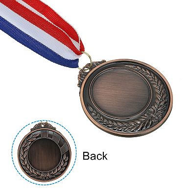 Blank Award Medals, 10 Pack Award Medals with Neck Ribbon, Make Your Medals Kit for Competitions