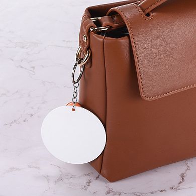 Acrylic Circle Blanks 3 Inch, 30 Pack Round Clear Disc Ornaments with Hole