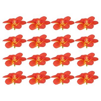 Artificial Orchid Petals, 16 pc Faux Orchid Flower Head Fake Butterfly Flowers Crafts for Decoration
