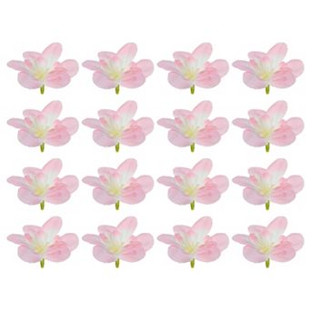 Artificial Orchid Petals, 16 pc Faux Orchid Flower Head Fake Butterfly Flowers Crafts for Decoration