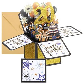 Birthday Card, Pop-Out Birthday Card Funny 3D with Greeting Card and Envelope