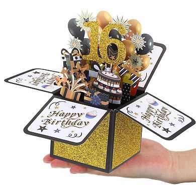 Birthday Card, Pop-Out Birthday Card Funny 3D with Greeting Card and Envelope