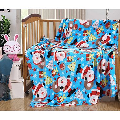 Let It Snow Collection Holiday Microfleece Throw Blanket (50" x 60")
