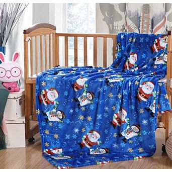 Let It Snow Collection Holiday Microfleece Throw Blanket (50" x 60")