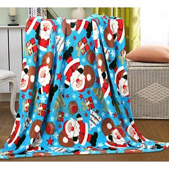 Let It Snow Collection Holiday Microfleece Throw Blanket (50" x 60")