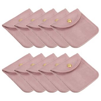 Jewelry Pouch, 20 Pack 3 x 3 Inch Soft Velvet Pouches with Snap Button Portable Storage
