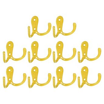 Wall Hooks, 10 pc Zinc Alloy Double Prong Retro Hook, Hooks for Hanging Towel Backpack Clothes Keys