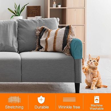 Stretch Armrest Covers Armchair Anti-Slip for Chairs Sofas Couch Arm Covers Recliner Sofa 4 Pcs