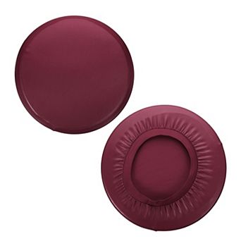 Round Bar Stool Covers, 2 Pack Round Seat Cover Dia.11-14", PU Non-Slip Circle Stool Cover