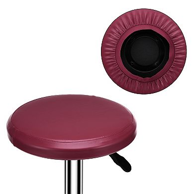 Round Bar Stool Covers, 2 Pack Round Seat Cover Dia.11-14", PU Non-Slip Circle Stool Cover