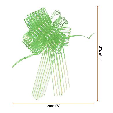 5pcs 8" Organza Pull Bow Metallic Gift Wrapping Bows Ribbon Yarn for Presents