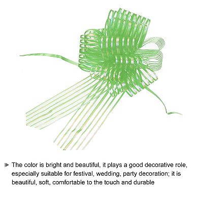 5pcs 8" Organza Pull Bow Metallic Gift Wrapping Bows Ribbon Yarn for Presents