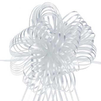 5 pc 8" Organza Pull Bow Metallic Gift Wrapping Bows Ribbon Yarn for Presents