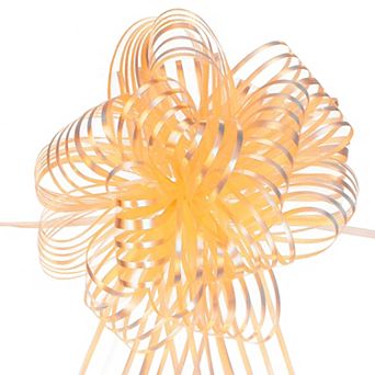 5 pc 8" Organza Pull Bow Metallic Gift Wrapping Bows Ribbon Yarn for Presents