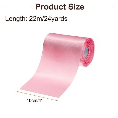 4 Inches x 24 Yards Satin Ribbon Solid Large Ribbon for Cutting Ceremony Kit Chair Sash Decoration