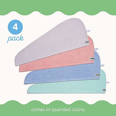 Turbie Twist Microfiber Hair Towel Wrap - 4 Pack