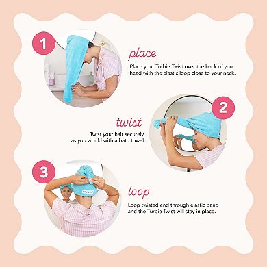 Turbie Twist Microfiber Hair Towel Wrap - 4 Pack