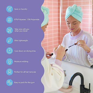 Turbie Twist Microfiber Hair Towel Wrap - 4 Pack