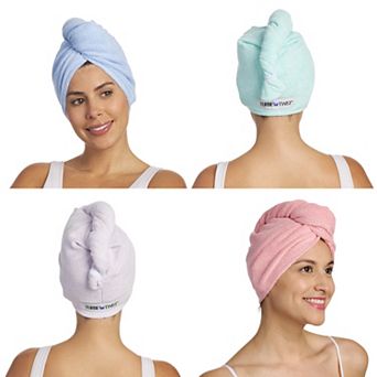 Turbie Twist Microfiber Hair Towel Wrap - 4 Pack
