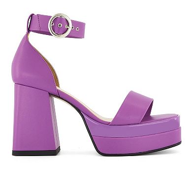 Andrea Ankle Strap Sandal With Round Buckle 62429