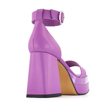 Andrea Ankle Strap Sandal With Round Buckle 62429