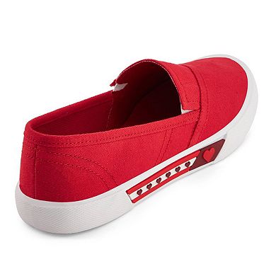 Andrea Canvas Flats For Women, Hearts 76399