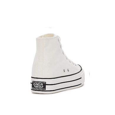 Andrea Canvas Sneaker Boots With Platform 89614