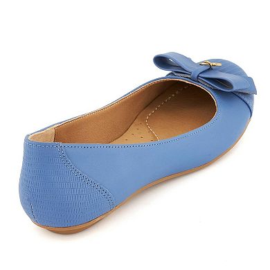 Andrea Ballerinas with bow and golden lock charm 62607