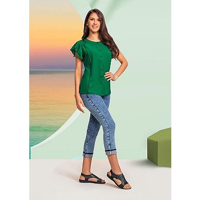 Andrea Leather Comfort laser Pattern Sandals 88526