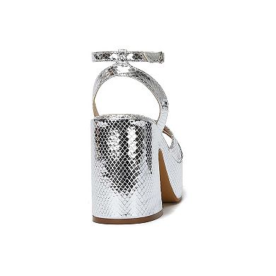 Andrea Platform Sandals Metallic Look 54763