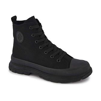 Andrea Canvas Sneaker Booties With Side Zipper 63898